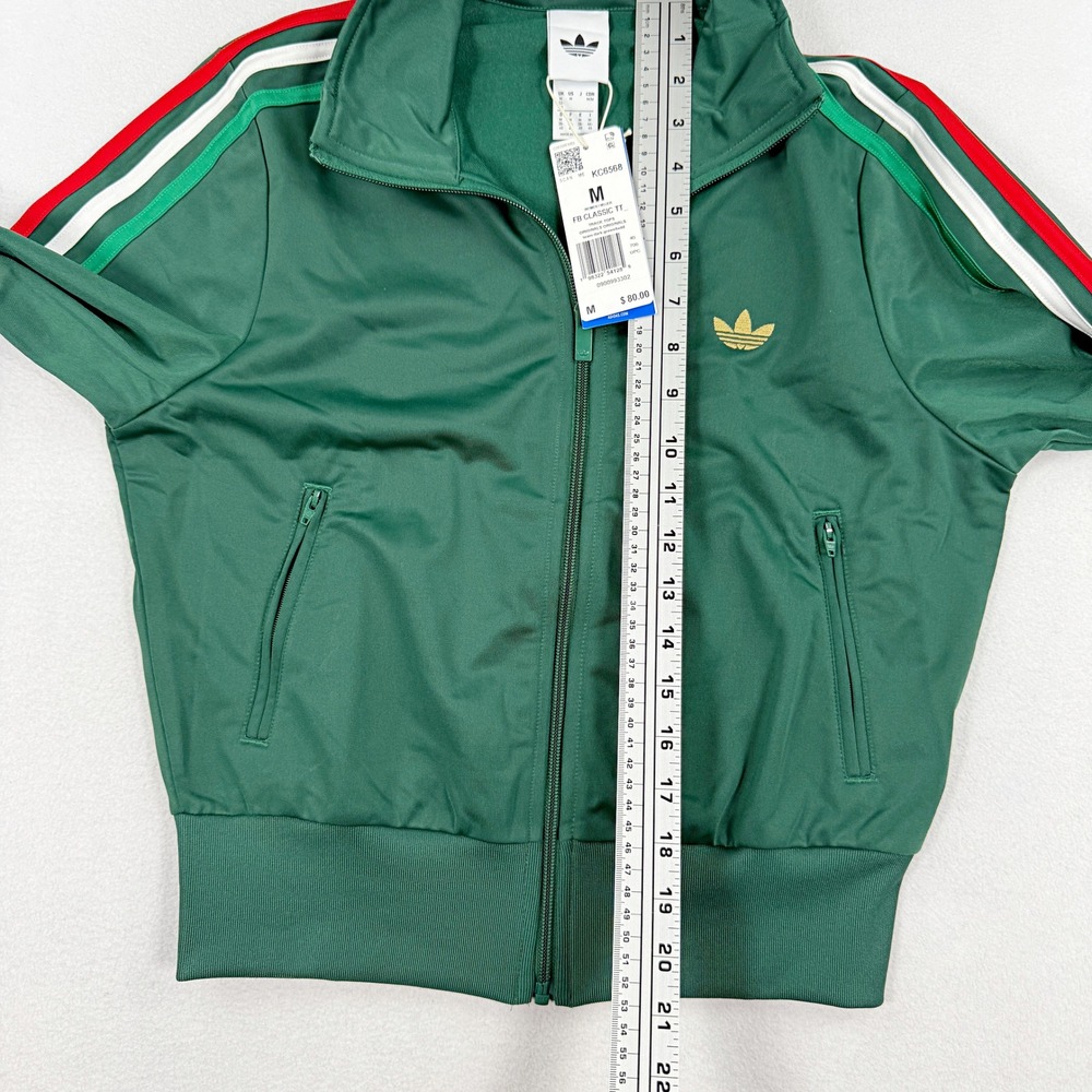 Adidas Firebird Track Top Team Dark Green Mexico / Size M Womens KC6568, New - Picture 7 of 7